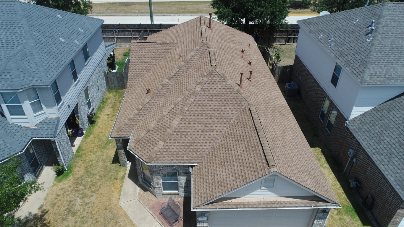 Rapid Roofing Images - aerial of roof